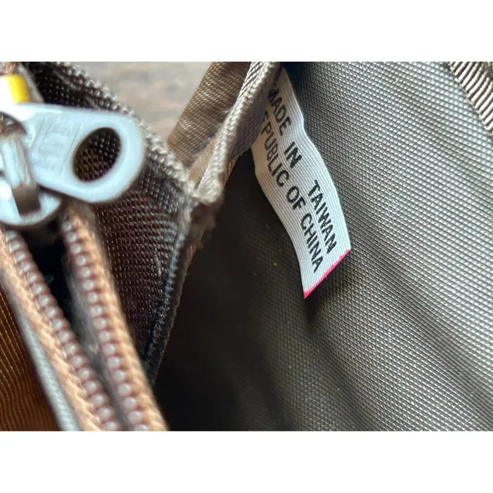 Vintage California brown canvas wallet clutch